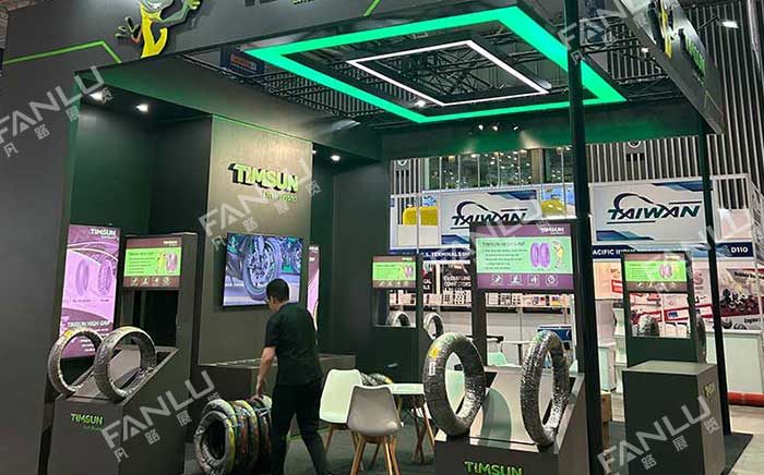 越南汽配展腾森轮胎30平展台搭建